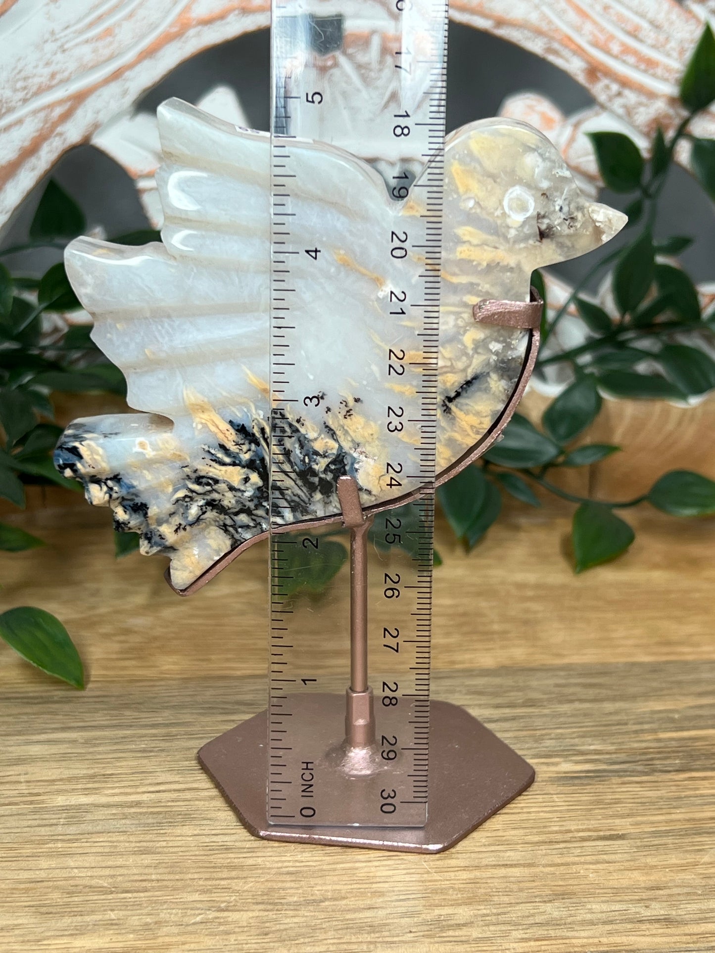 Dendritic Tiger Agate Bird