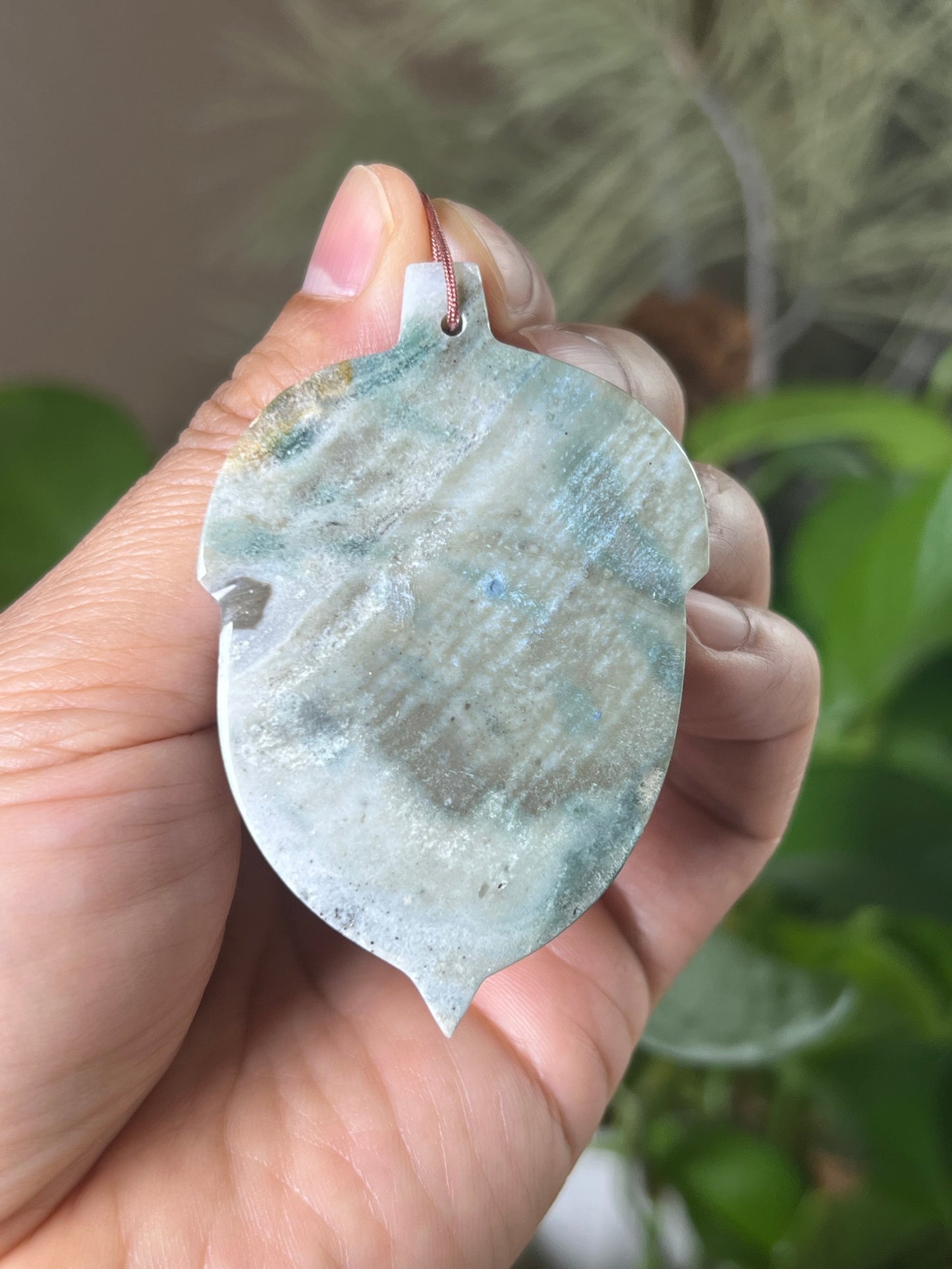 Blue Green Jasper Acorn Ornament