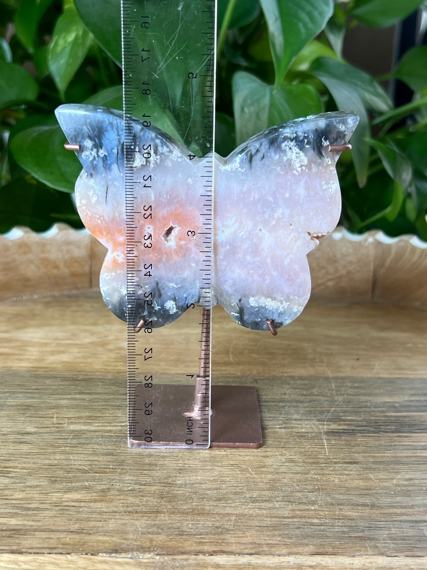 Rainbow Plume Agate Butterfly