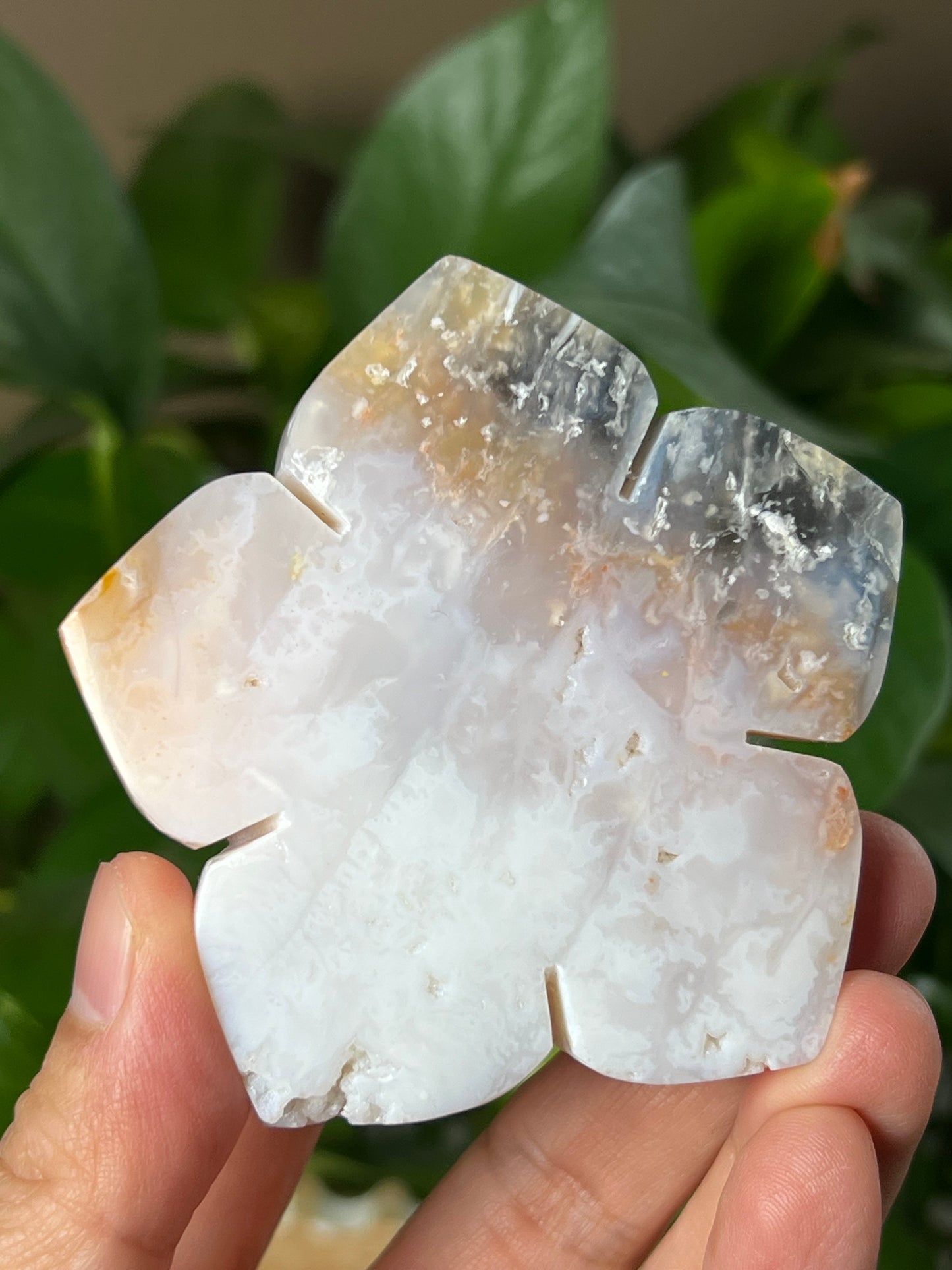 Rainbow Plume Agate Flower
