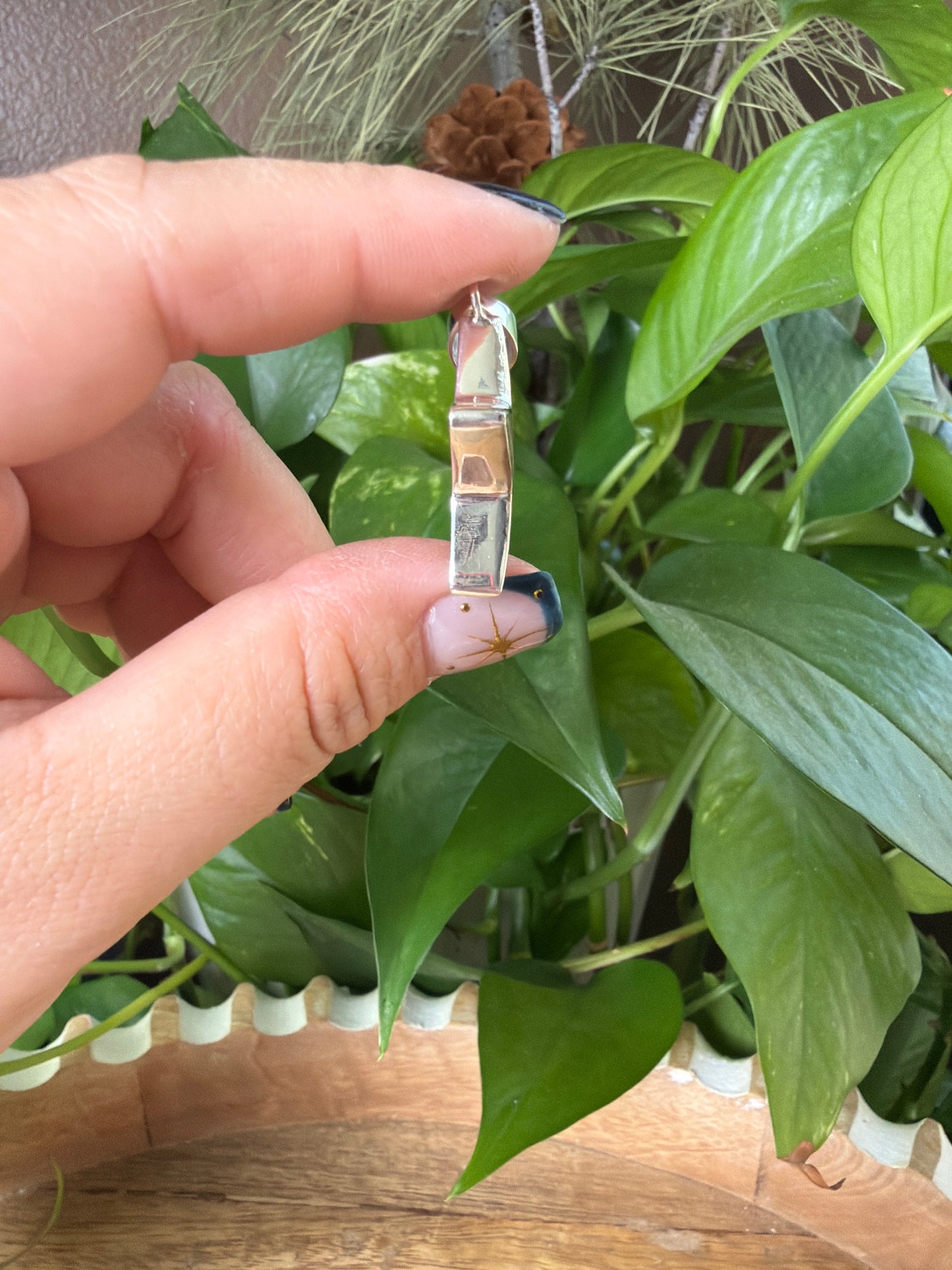 Scenic Moss Agate Star Pendant