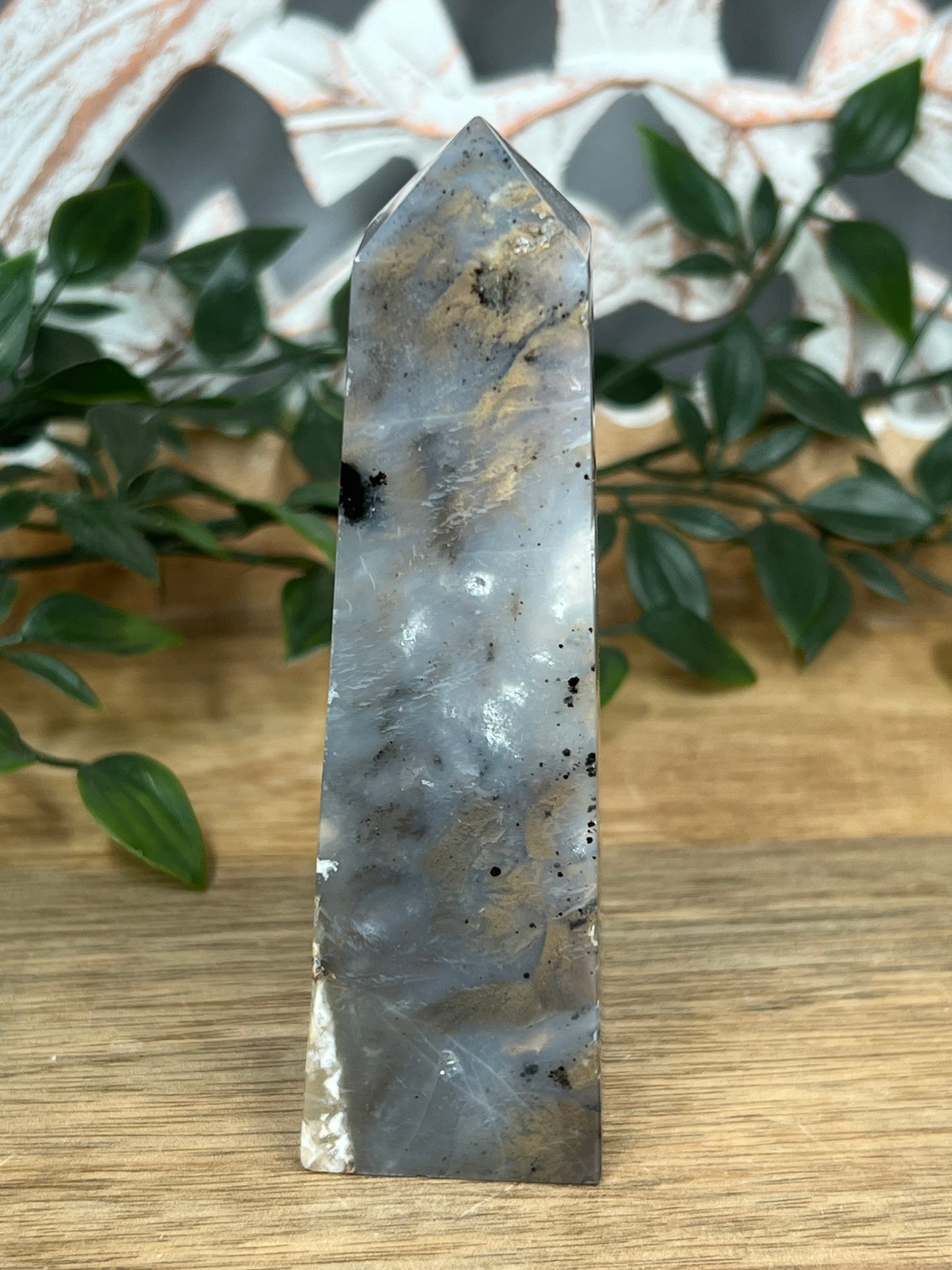 Dendritic Tiger Agate Tower