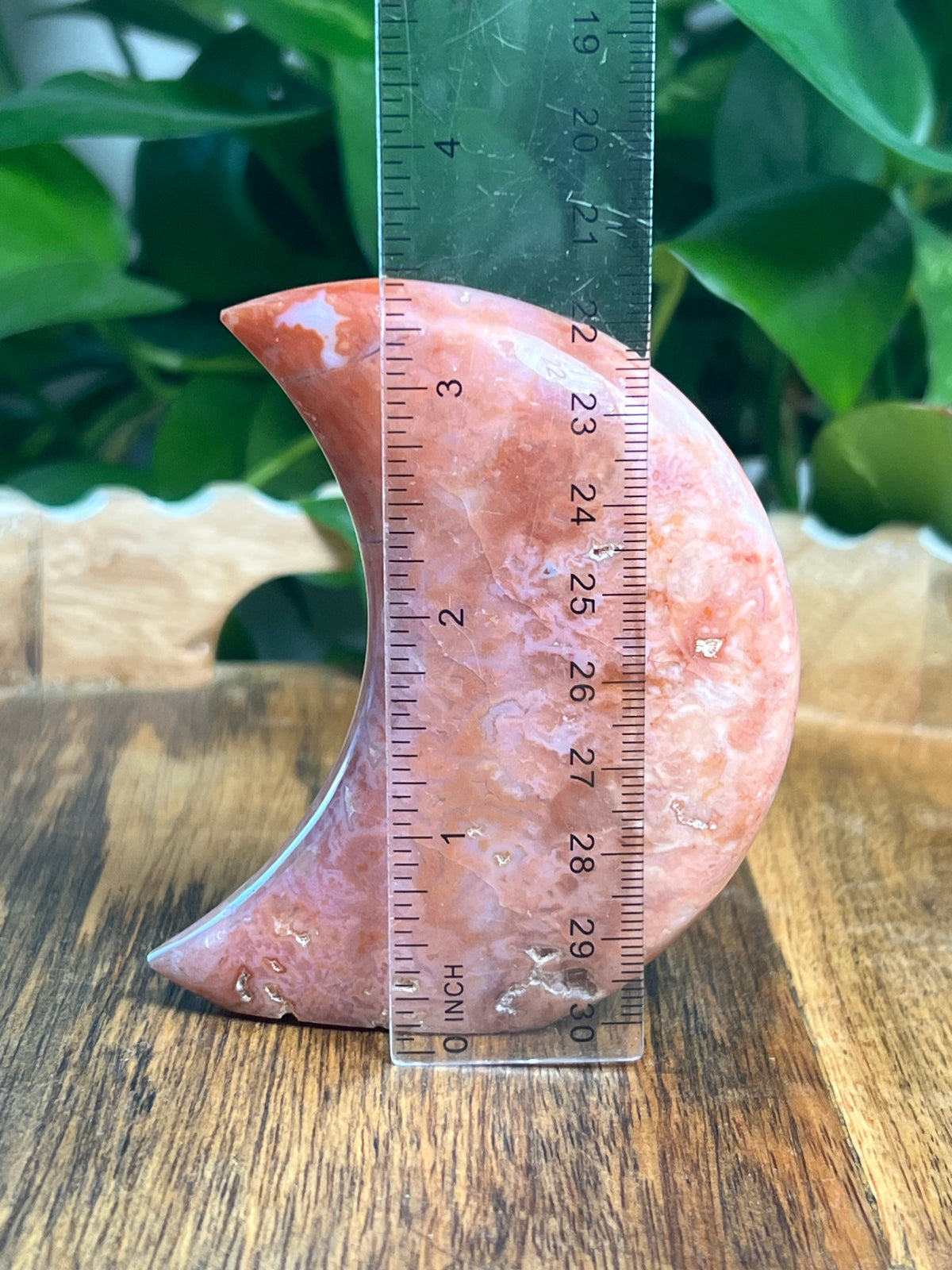 Pink Carnelian Self Standing Moon: PS