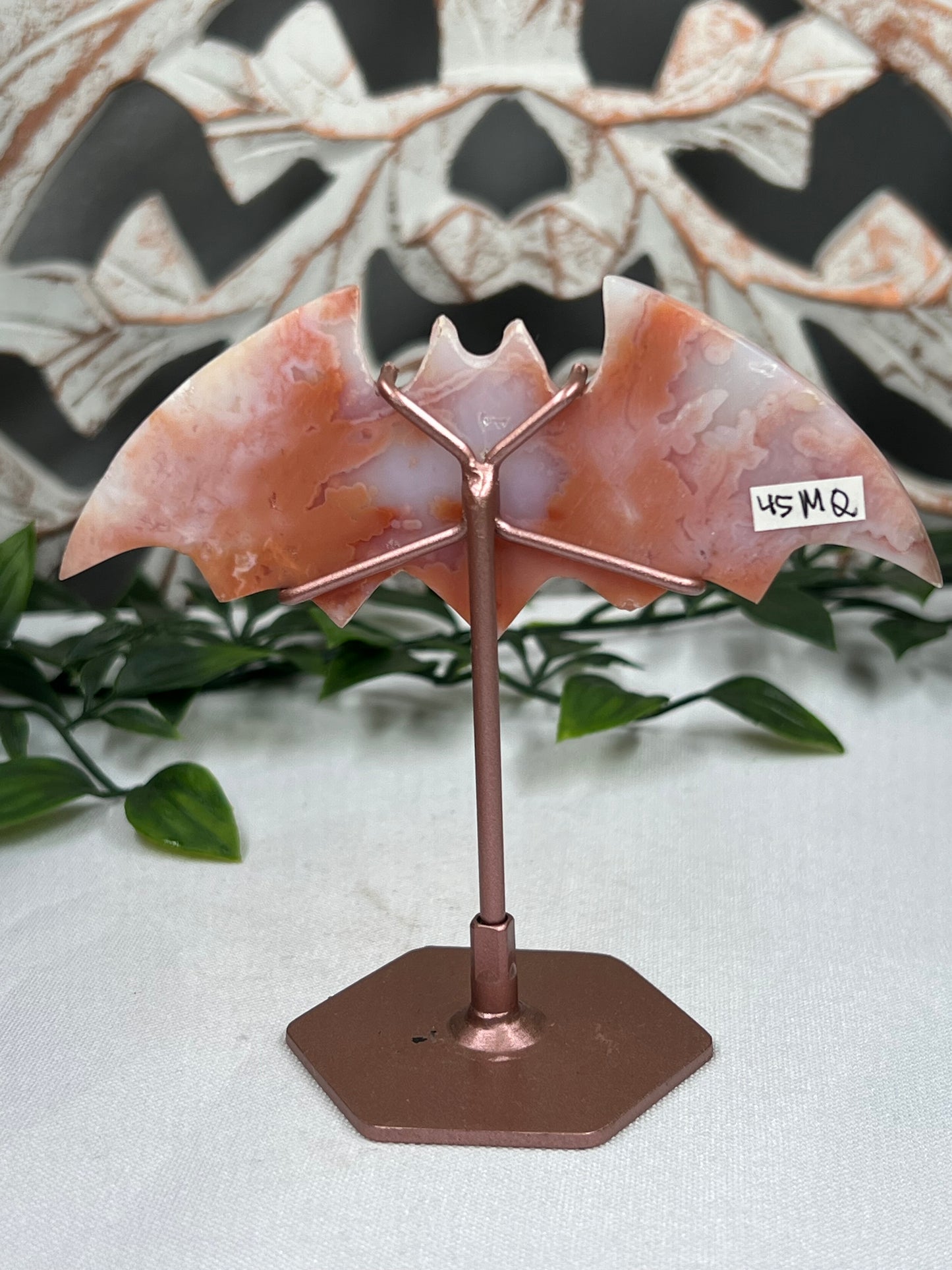 Pink Carnelian Bat