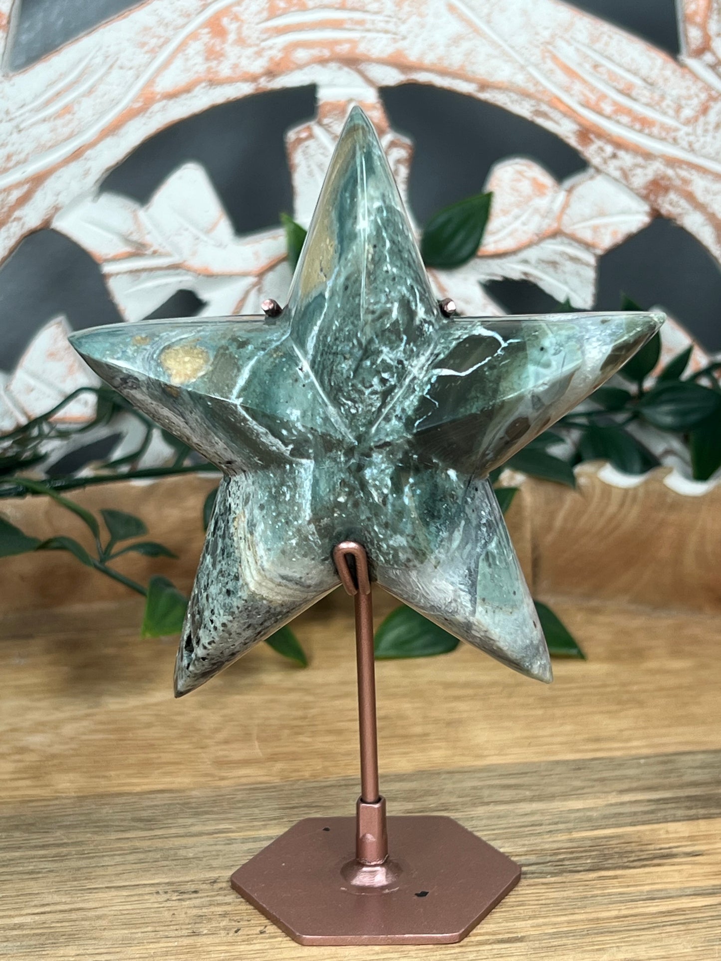 Blue Green Jasper Star