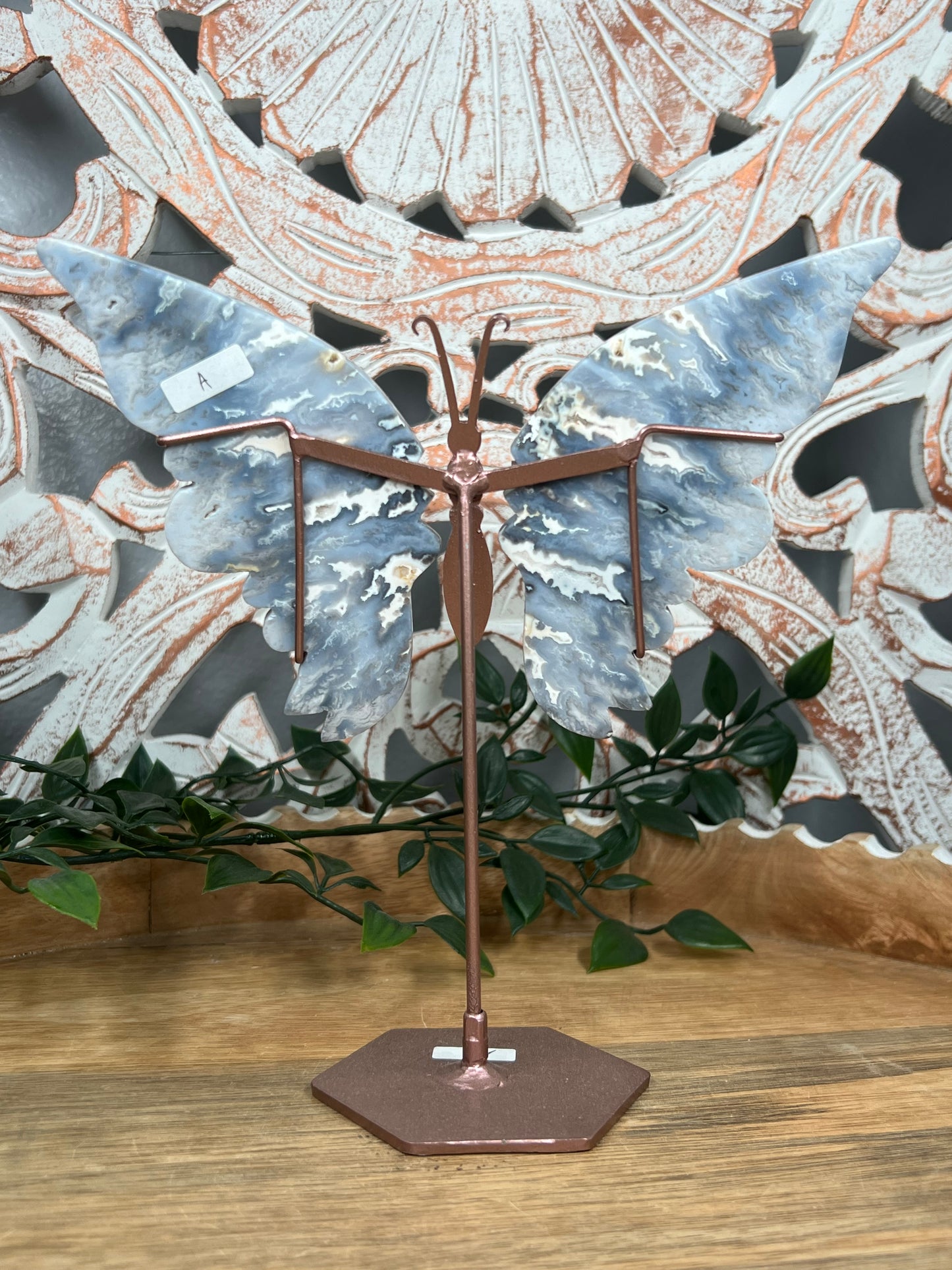 Blue Plume Agate Wings