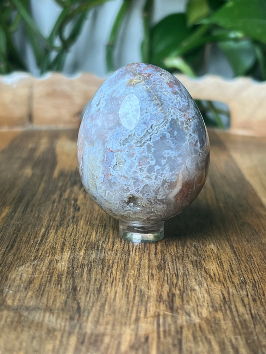 Sumatra Plume Agate Egg