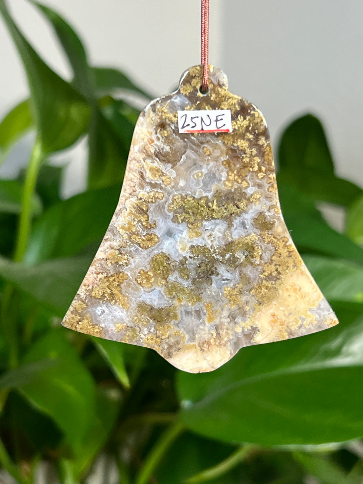 Scenic Moss Agate Bell Ornaments