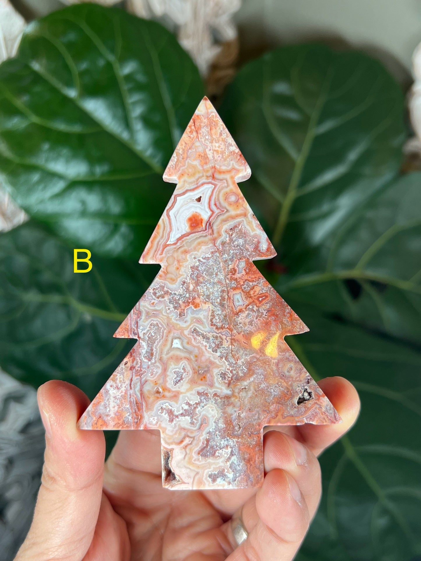 Crazy Lace Agate Christmas Tree