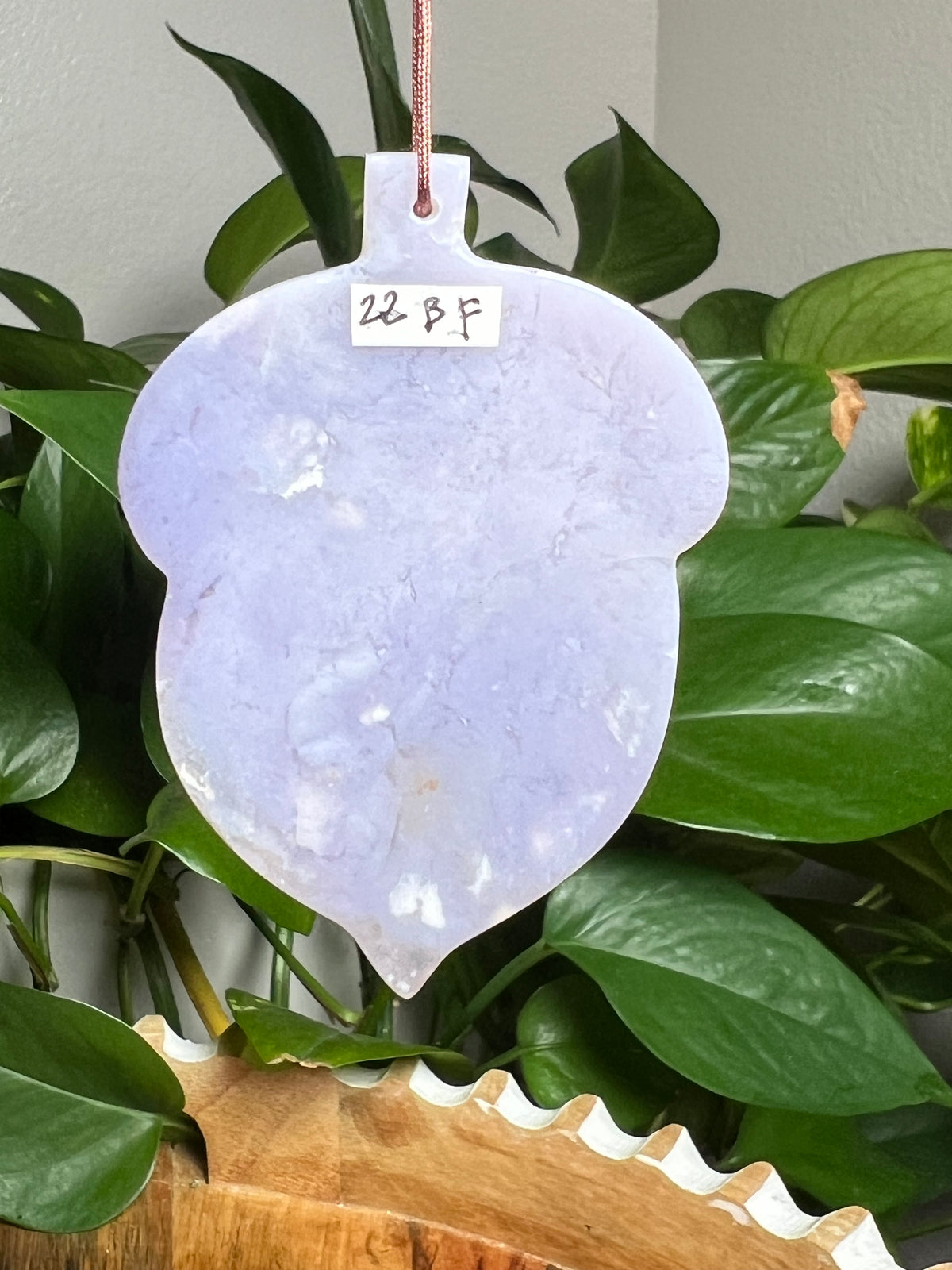 Purple Chalcedony Ornament Acorn: BF