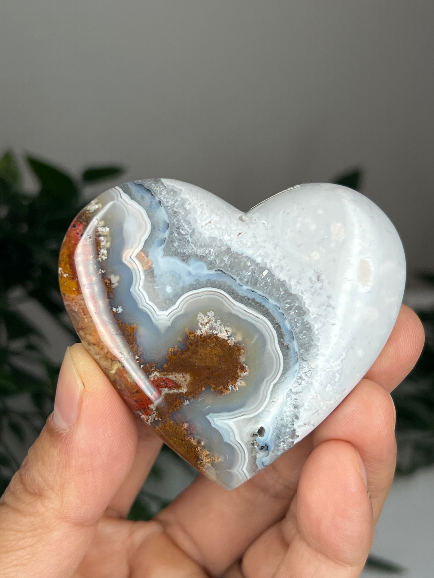 Scenic Moss Agate Heart