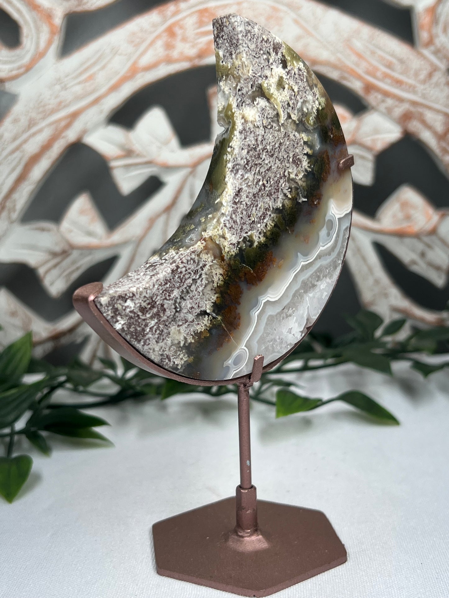 Scenic Moss Agate Moon