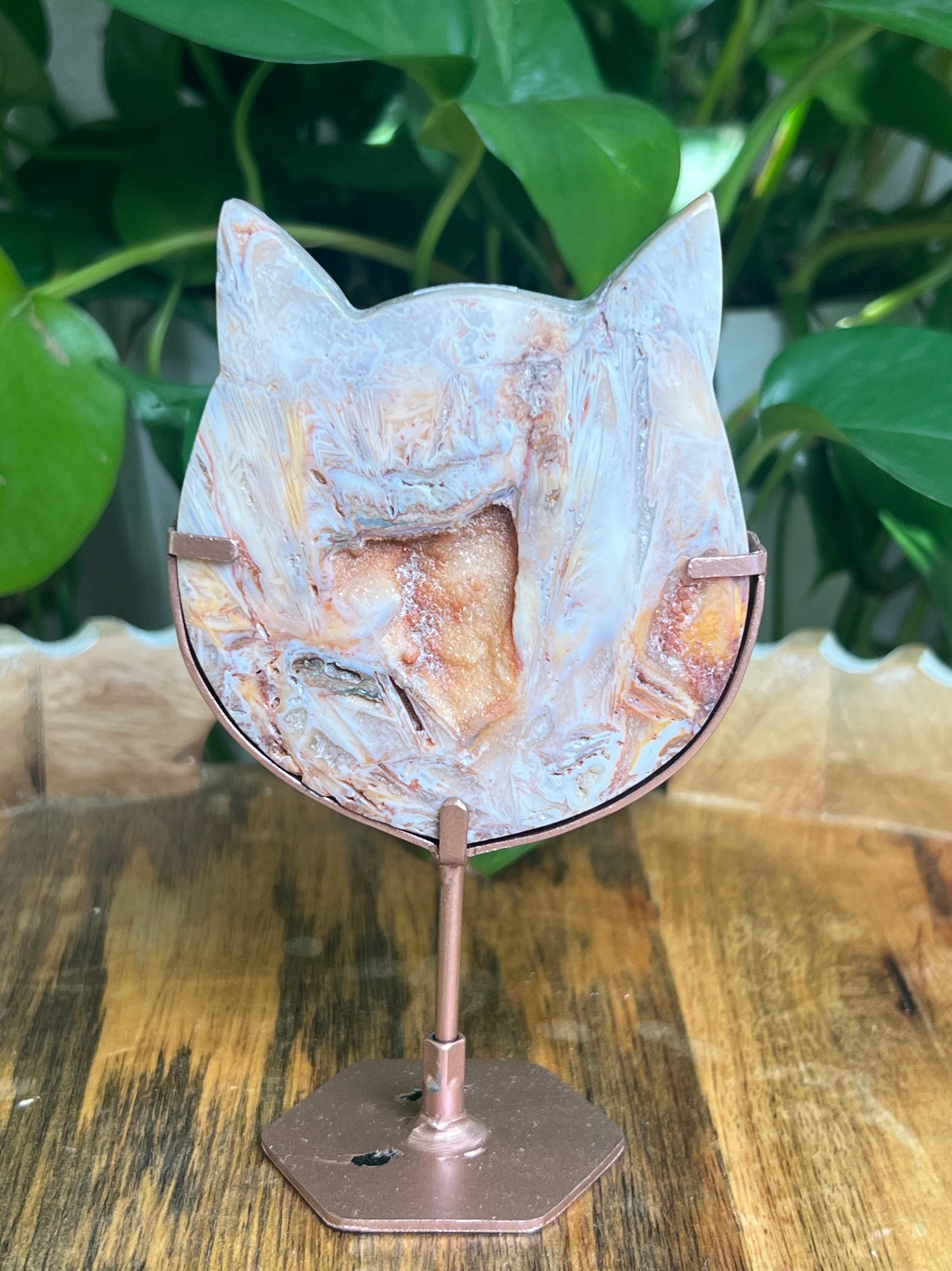 Tube Agate Cat Head: NC