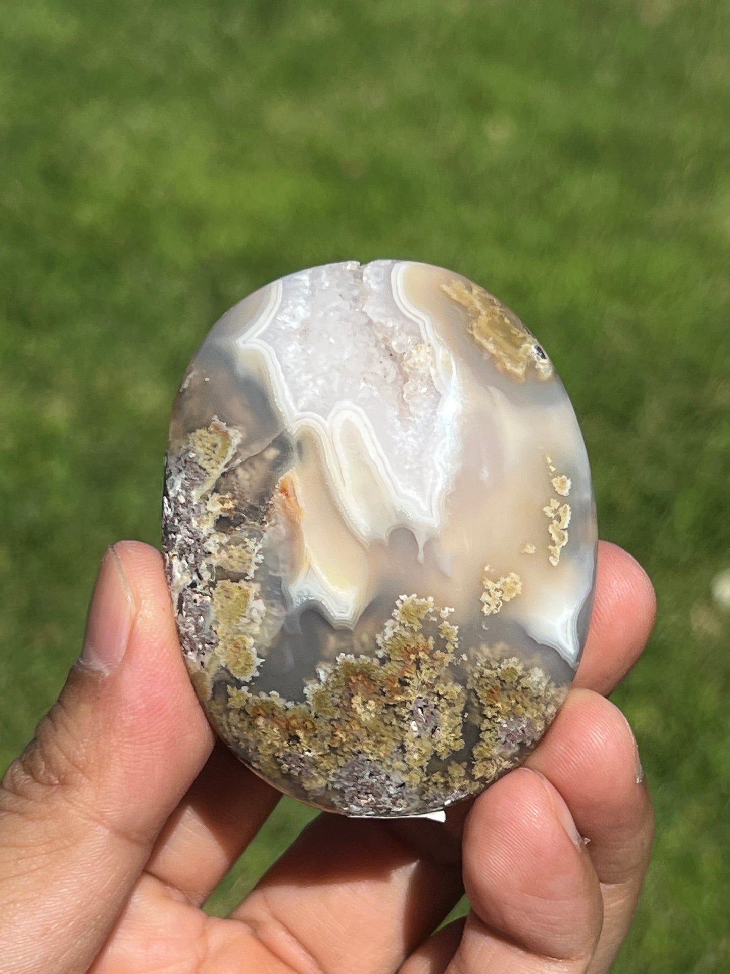 Scenic Moss Agate Palmstone RK