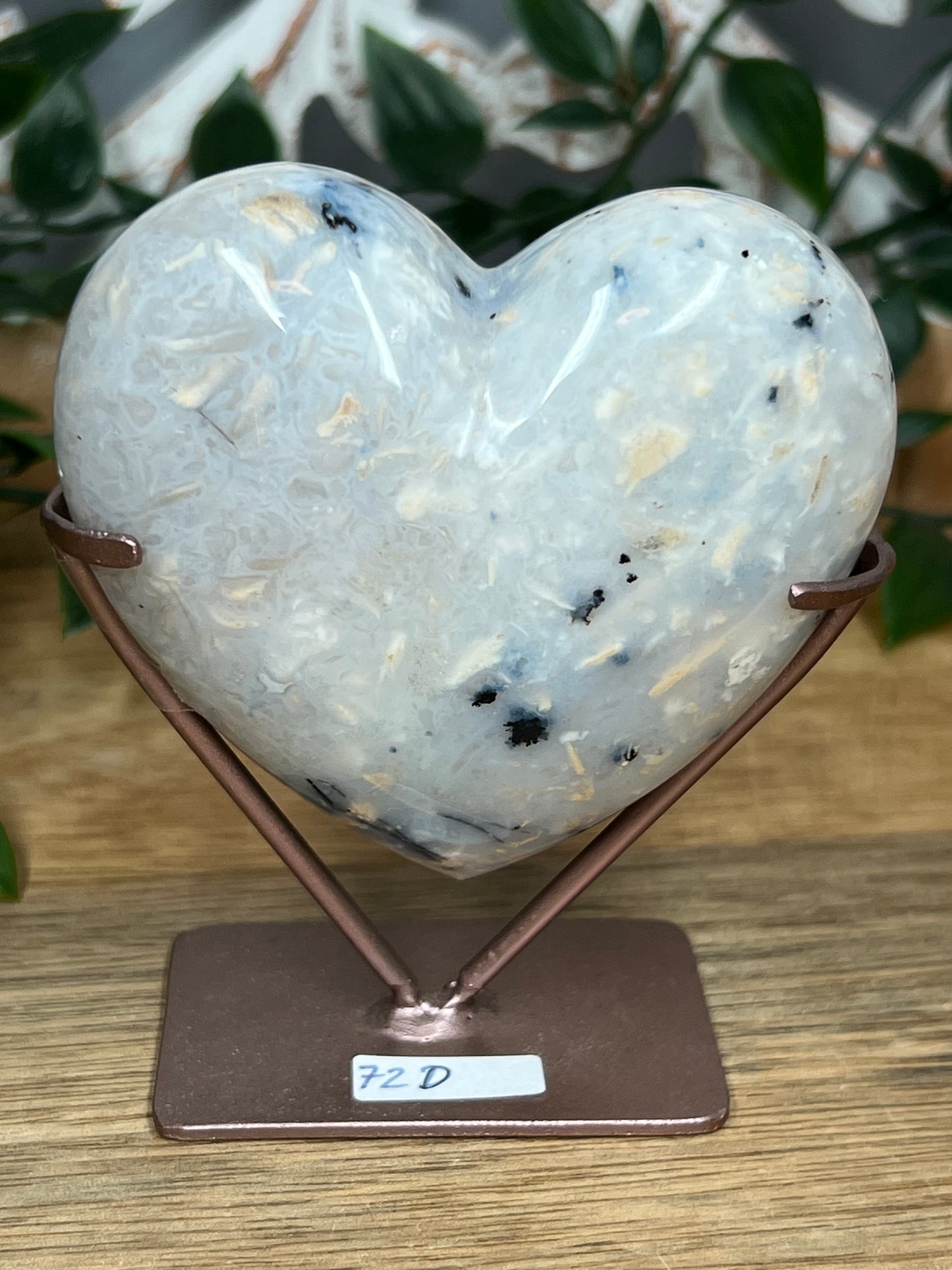 Dendritic Tiger Agate Heart
