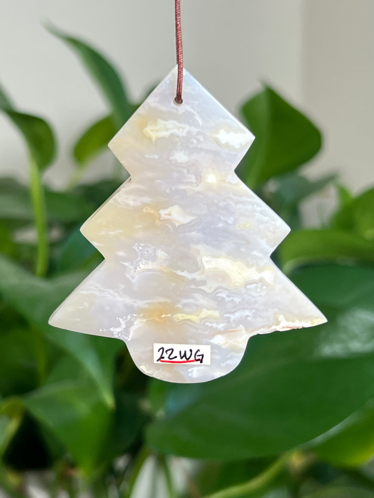 Winter Plume Agate Tree Ornaments
