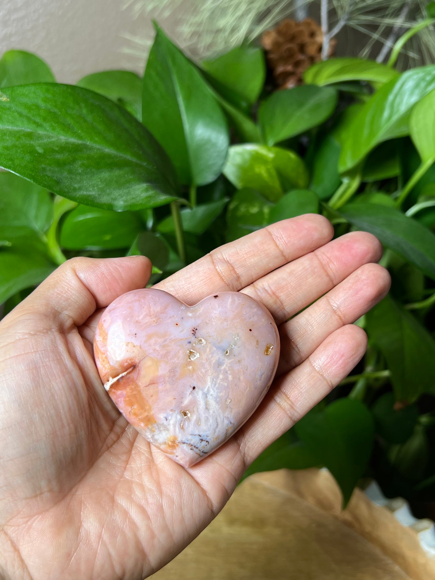 Pink Carnelian Heart