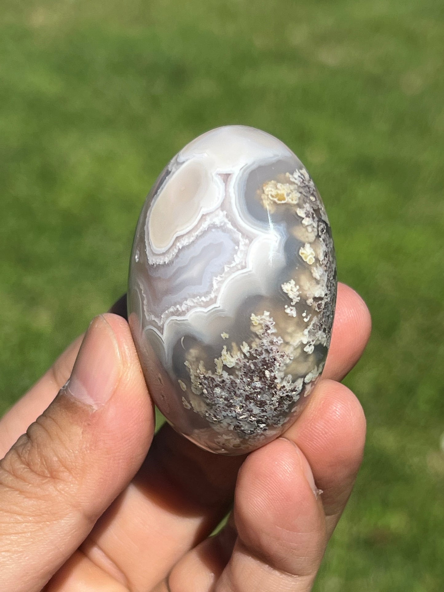 Scenic Moss Agate Palmstone BU