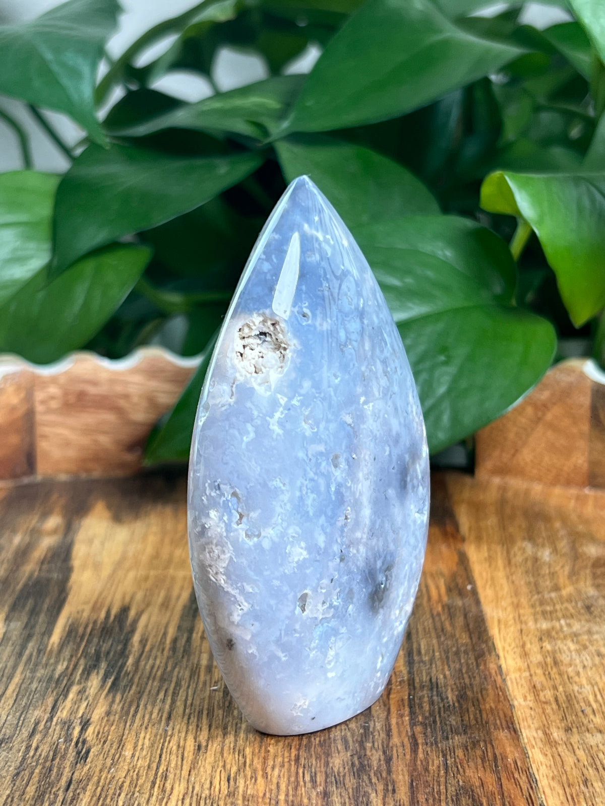 Blue Plume Agate Flame: EX