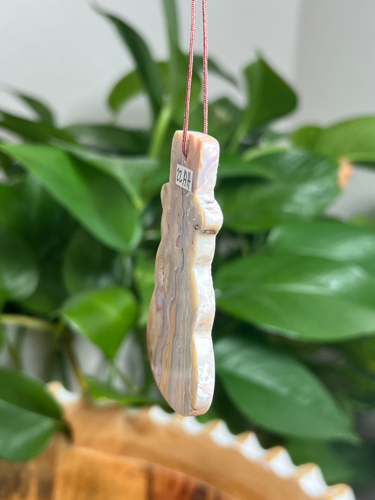 Crazy Lace Agate Ornament Snowman: AH