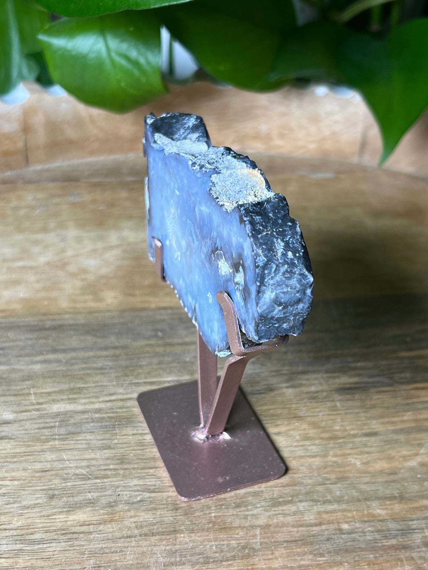 Blue Plume Agate Slab