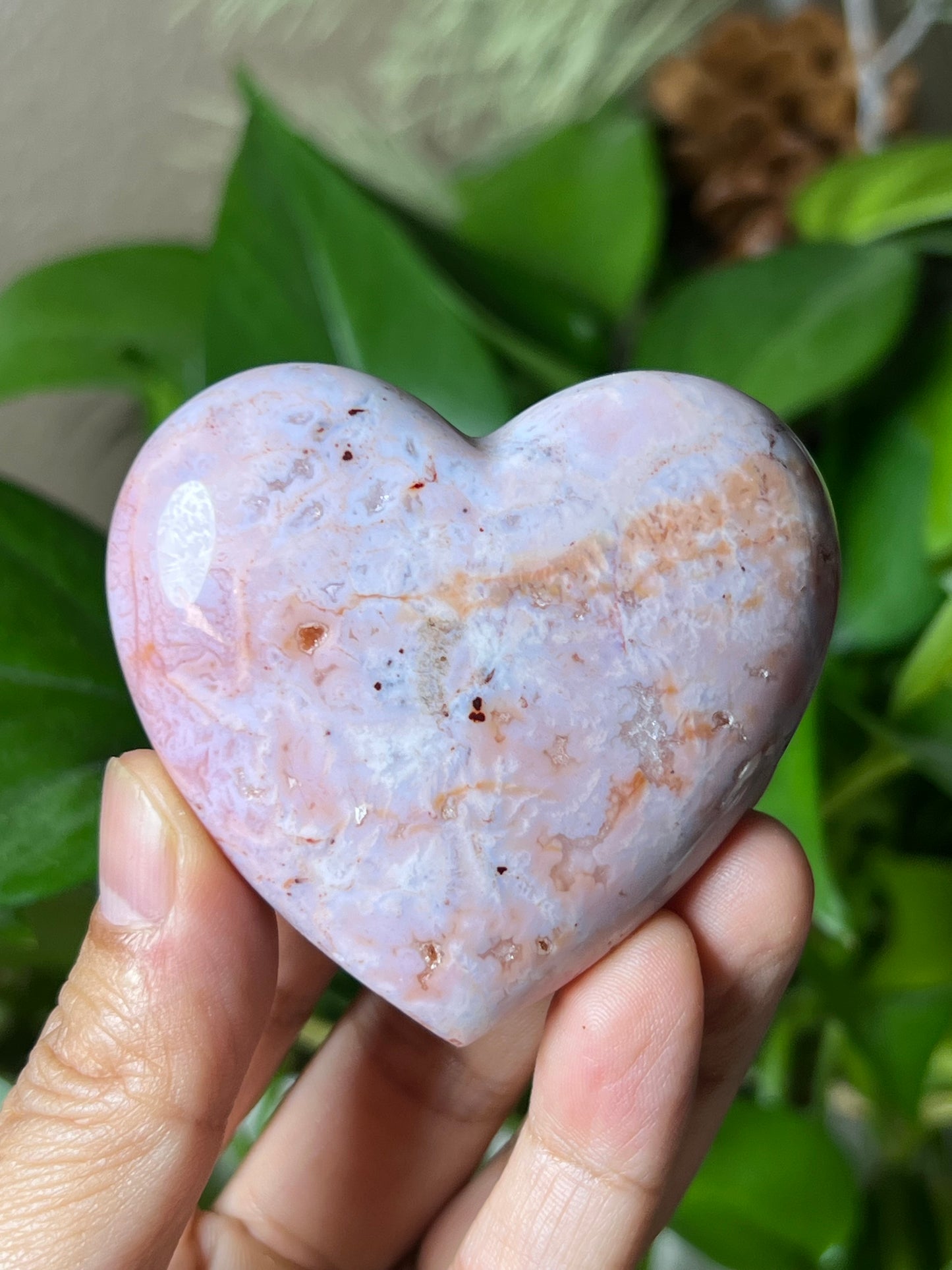 Pink Carnelian Heart