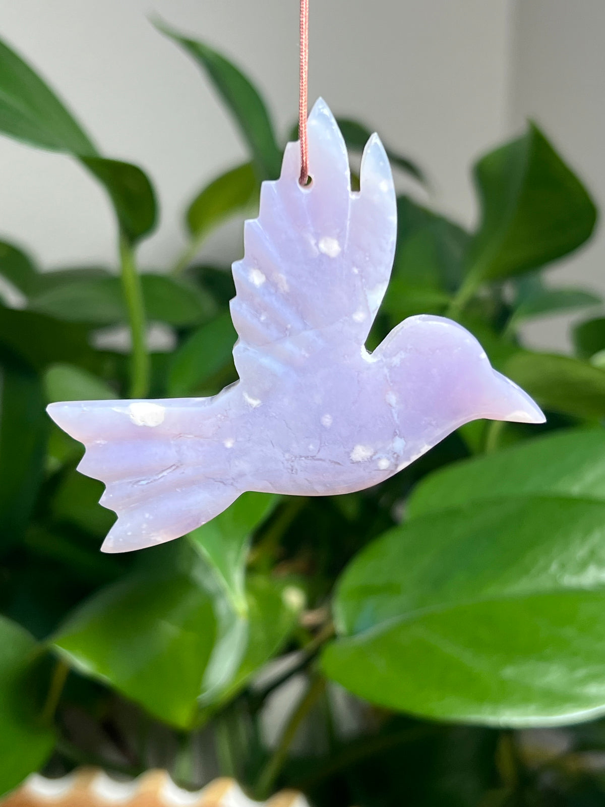 Purple Chalcedony Hummingbird Ornaments