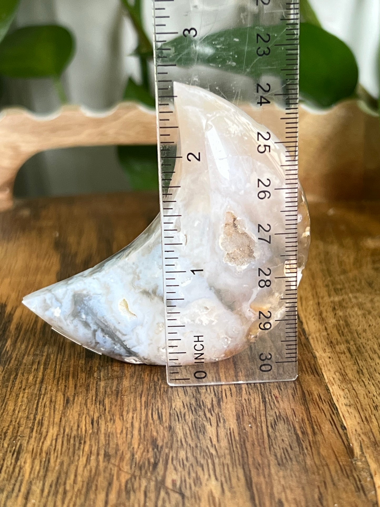 Rainbow Plume Agate Moon A