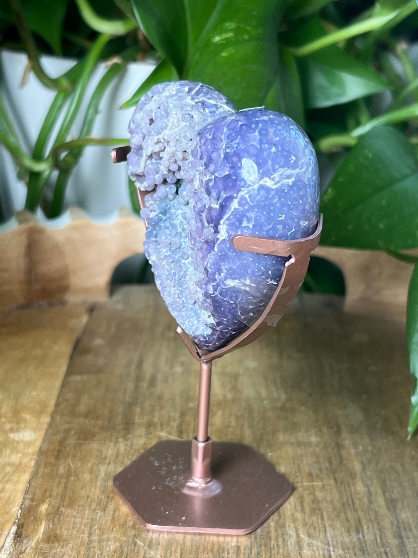 Grape Agate Heart
