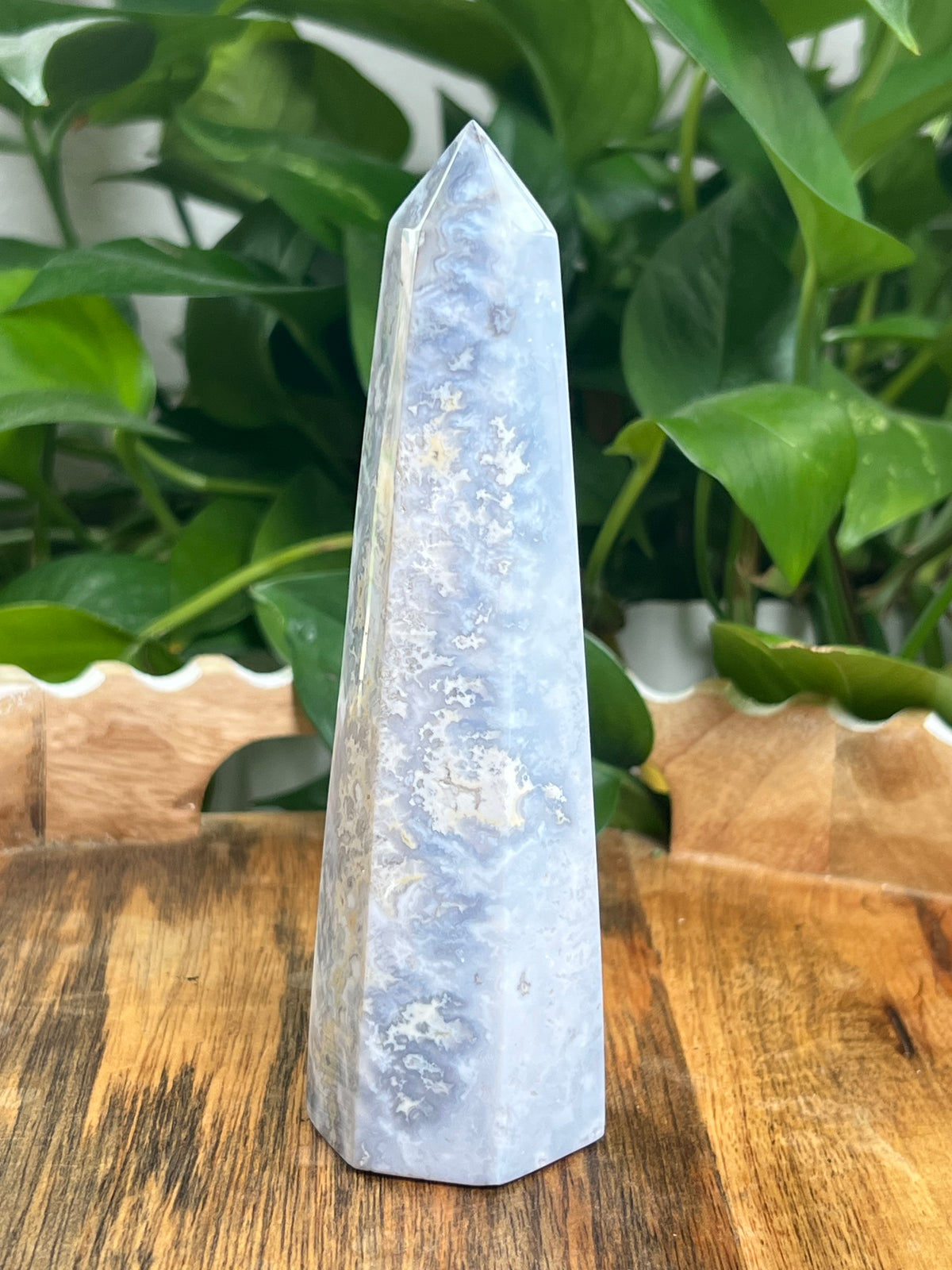 Blue Plume Agate Tower: Xi