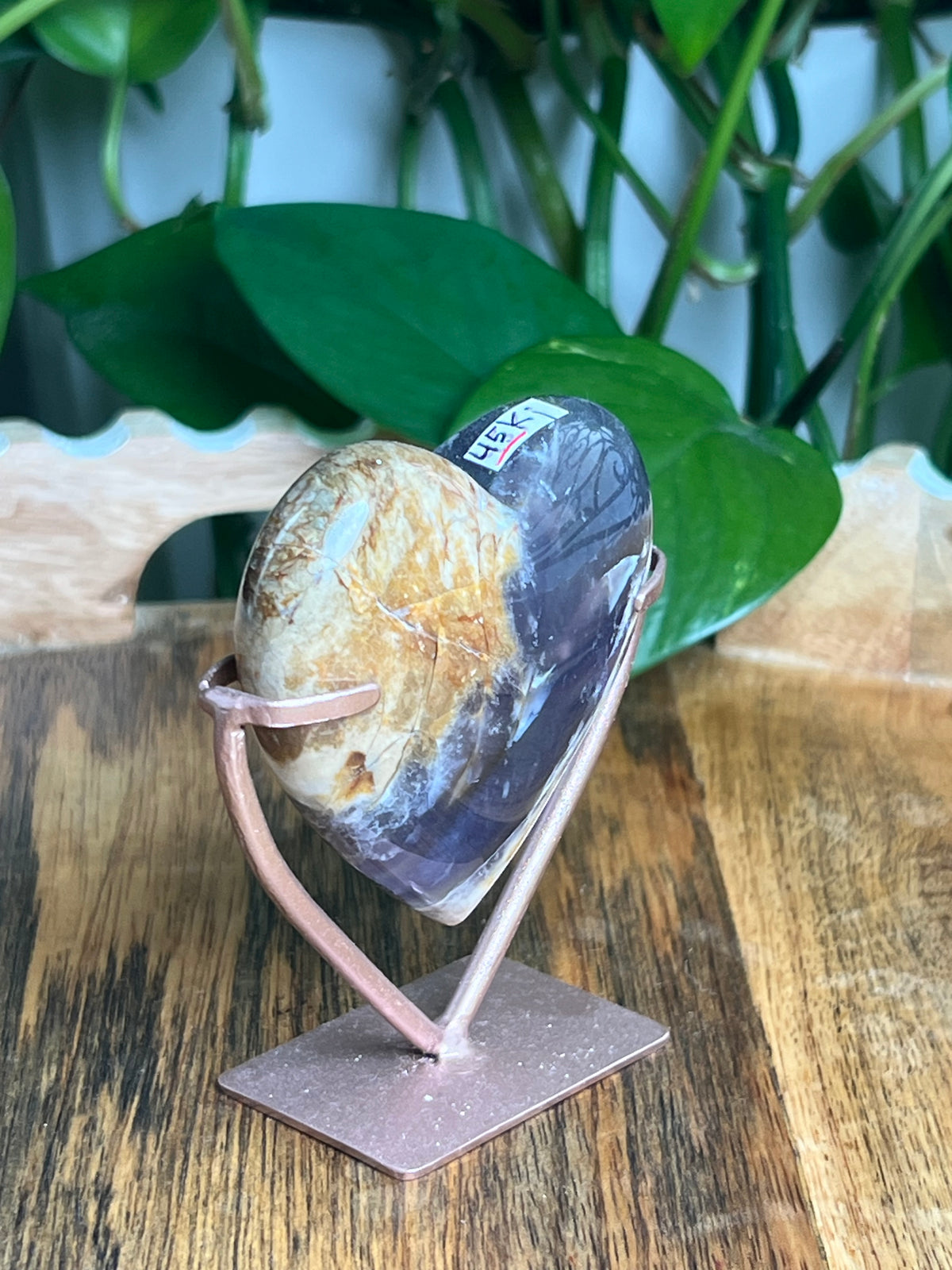 Purple Chalcedony Heart: Ki