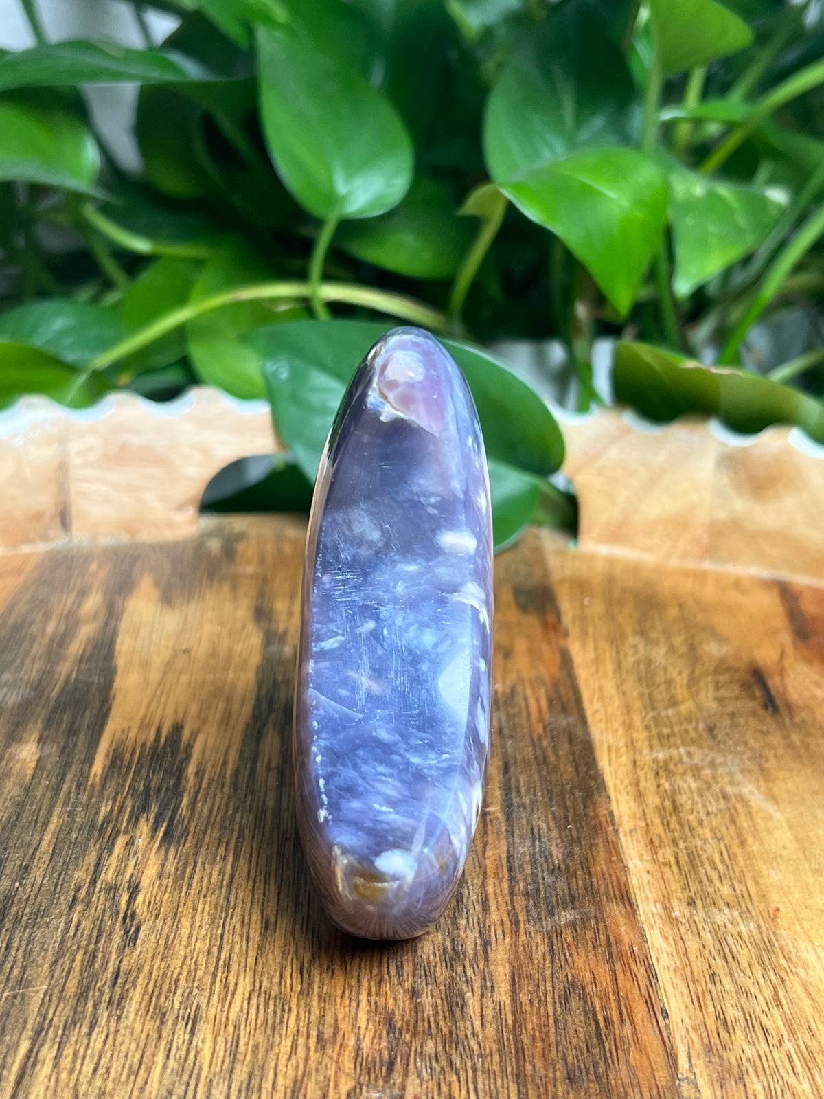 Purple Chalcedony Self-Standing Moon: AC