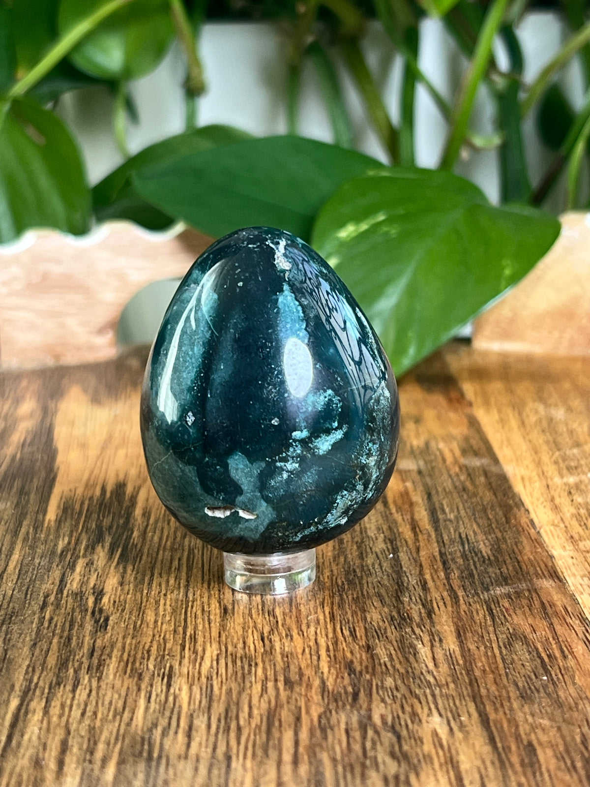 Blue Green Jasper Egg: RS