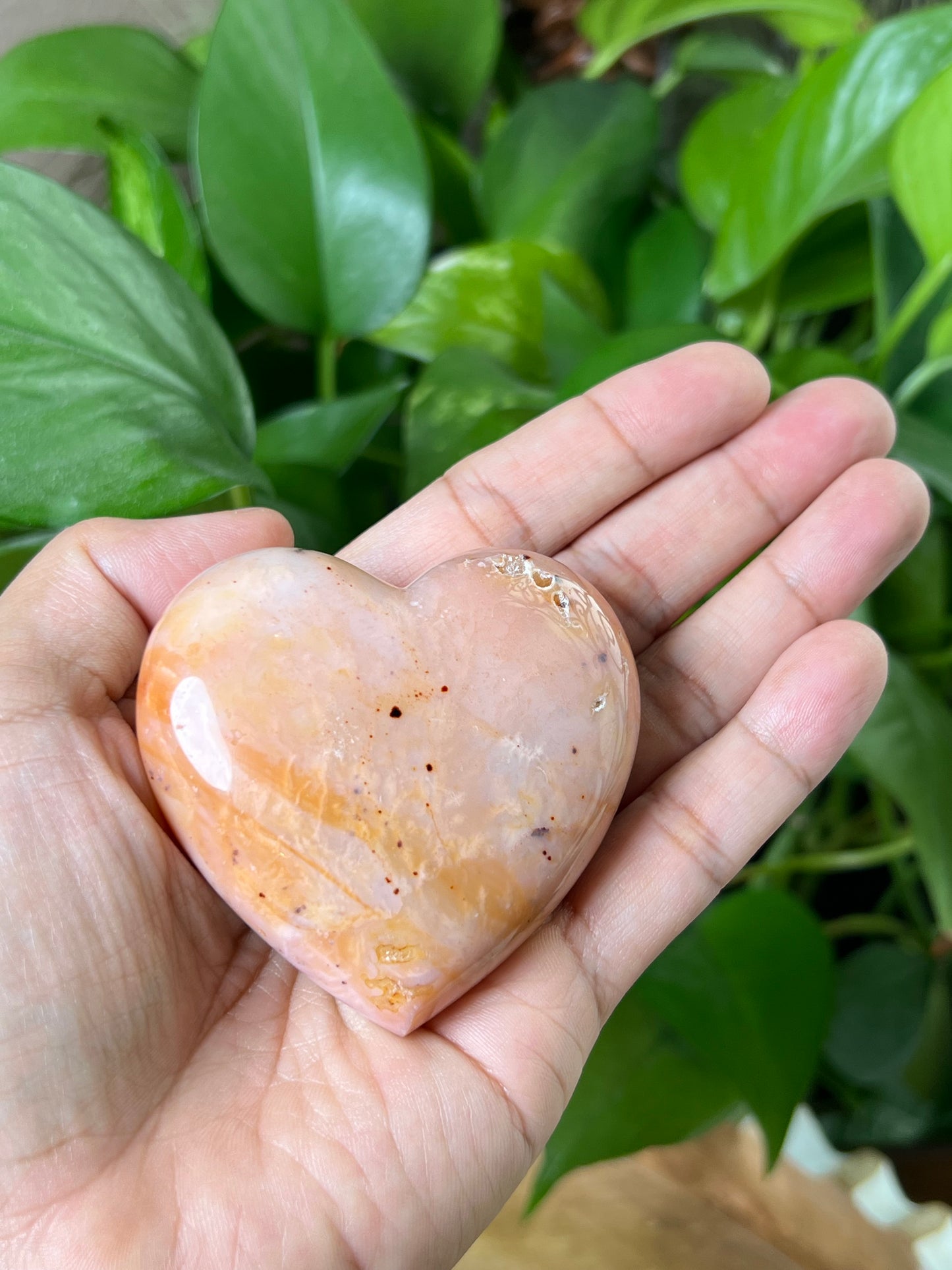 Pink Carnelian Heart
