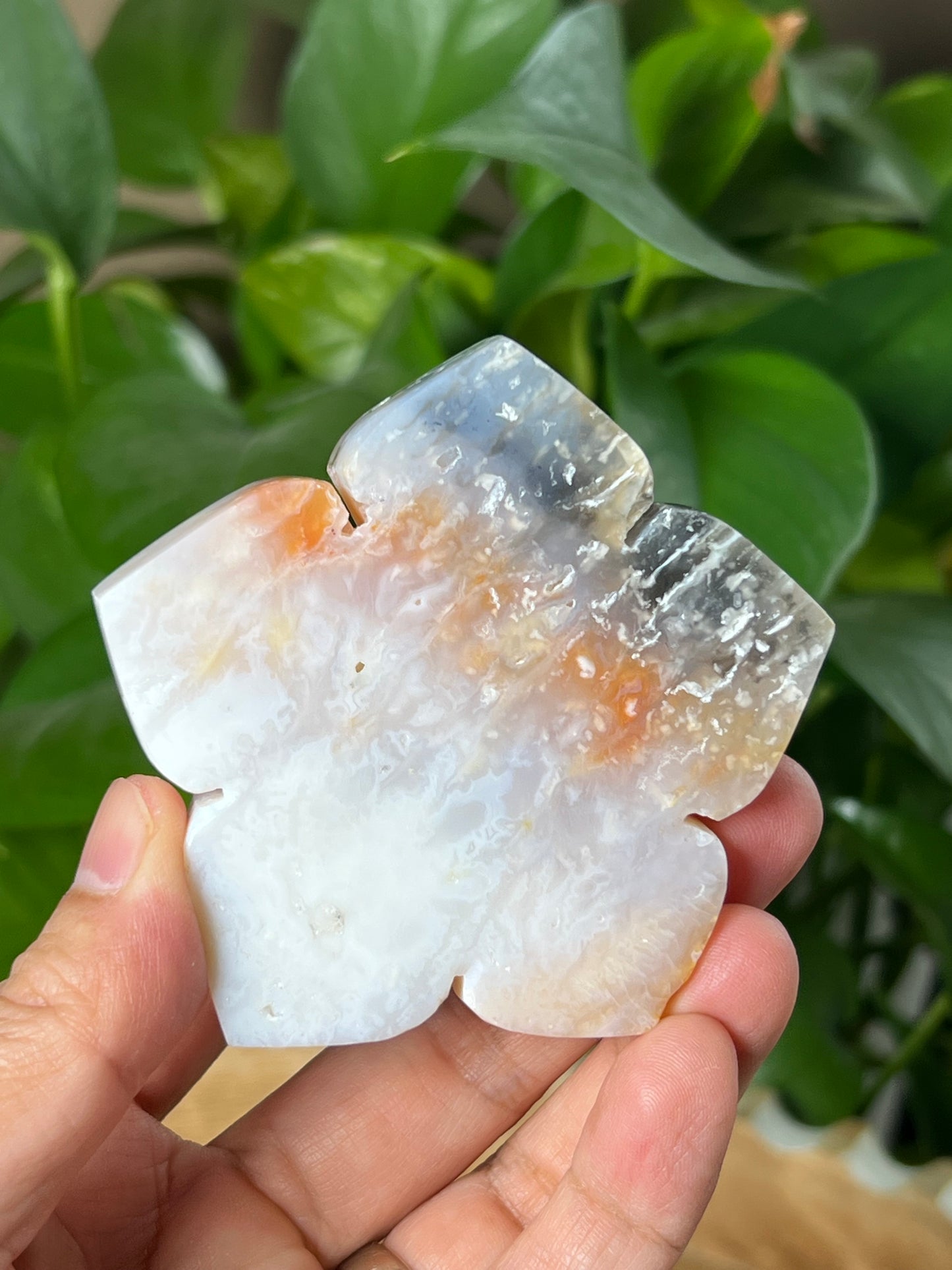 Rainbow Plume Agate Flower