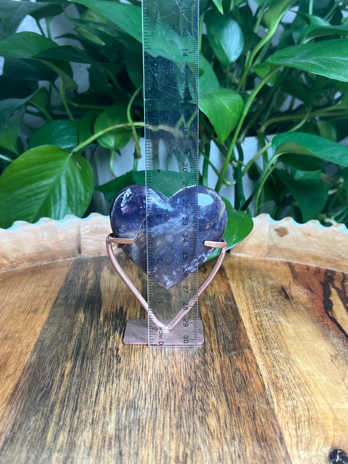 Purple Chalcedony Heart: KC
