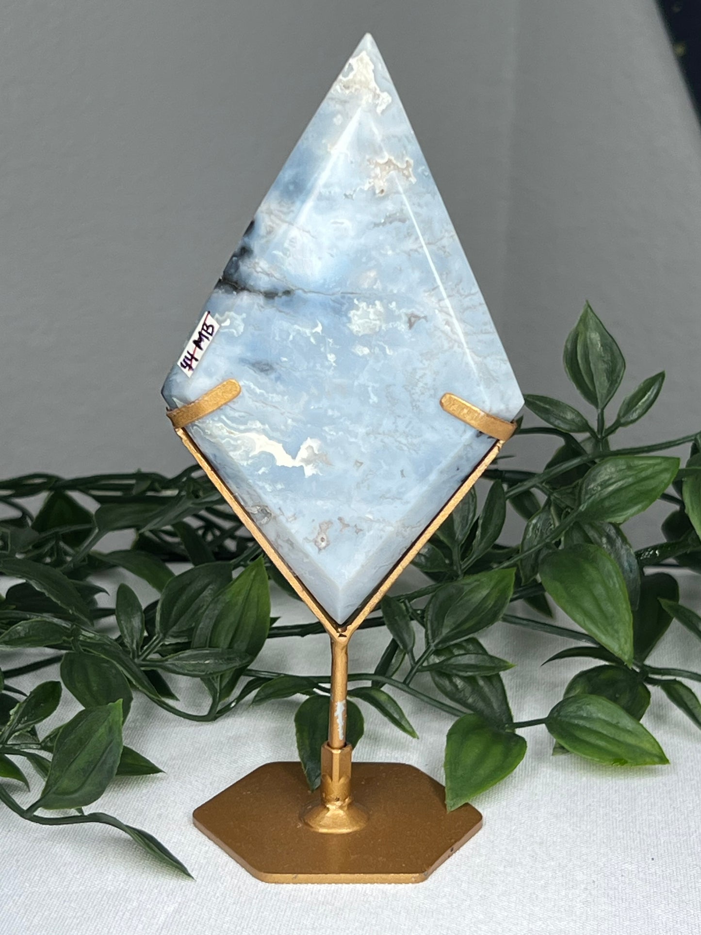 Blue Plume Agate Diamond