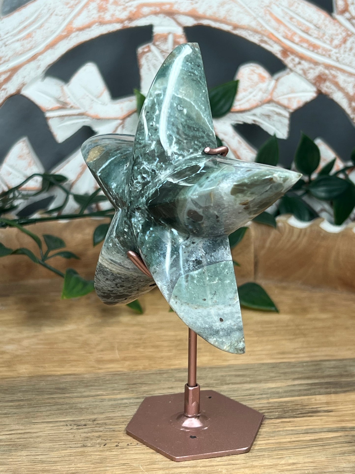 Blue Green Jasper Star
