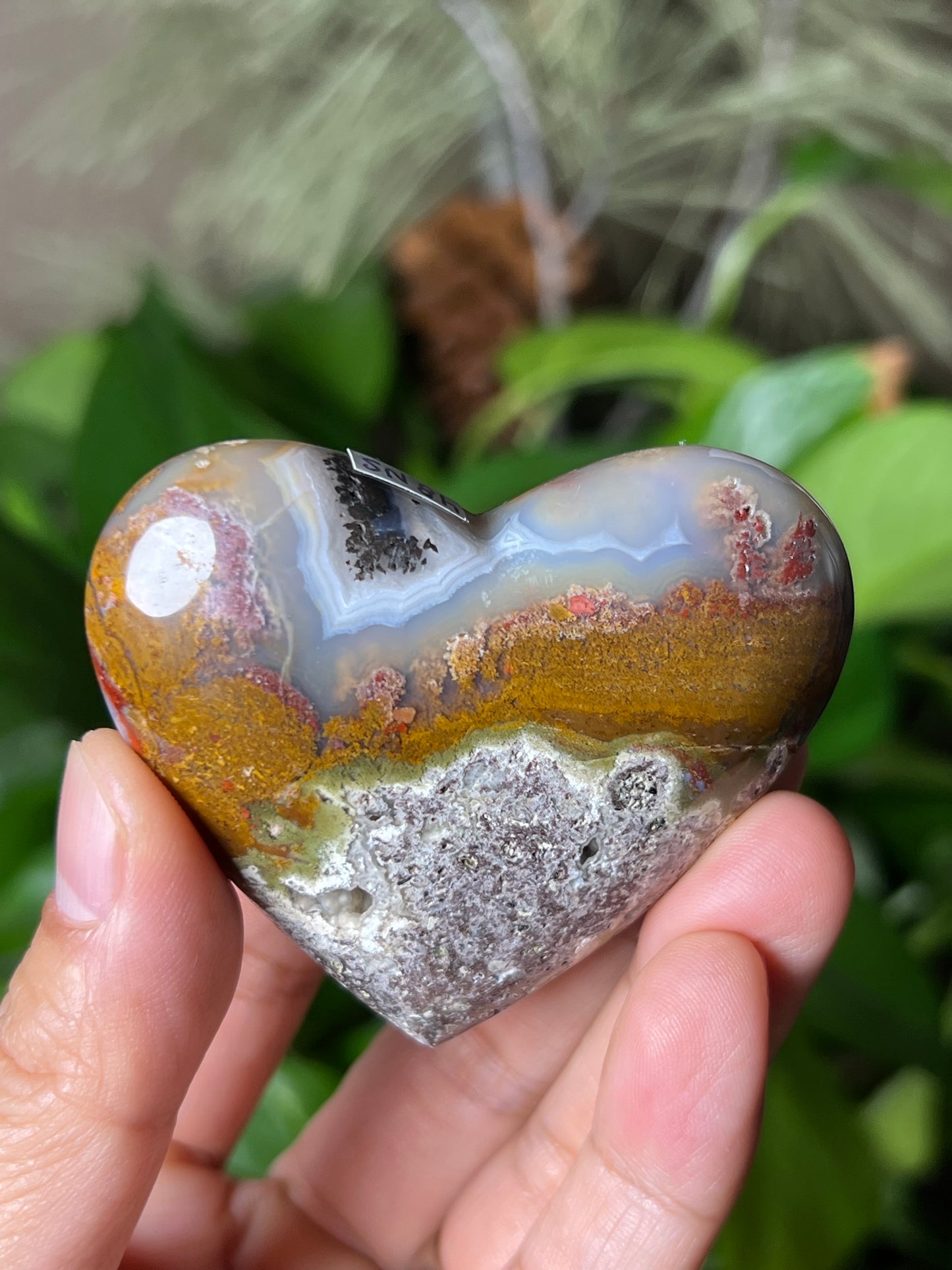Scenic Moss Agate Heart