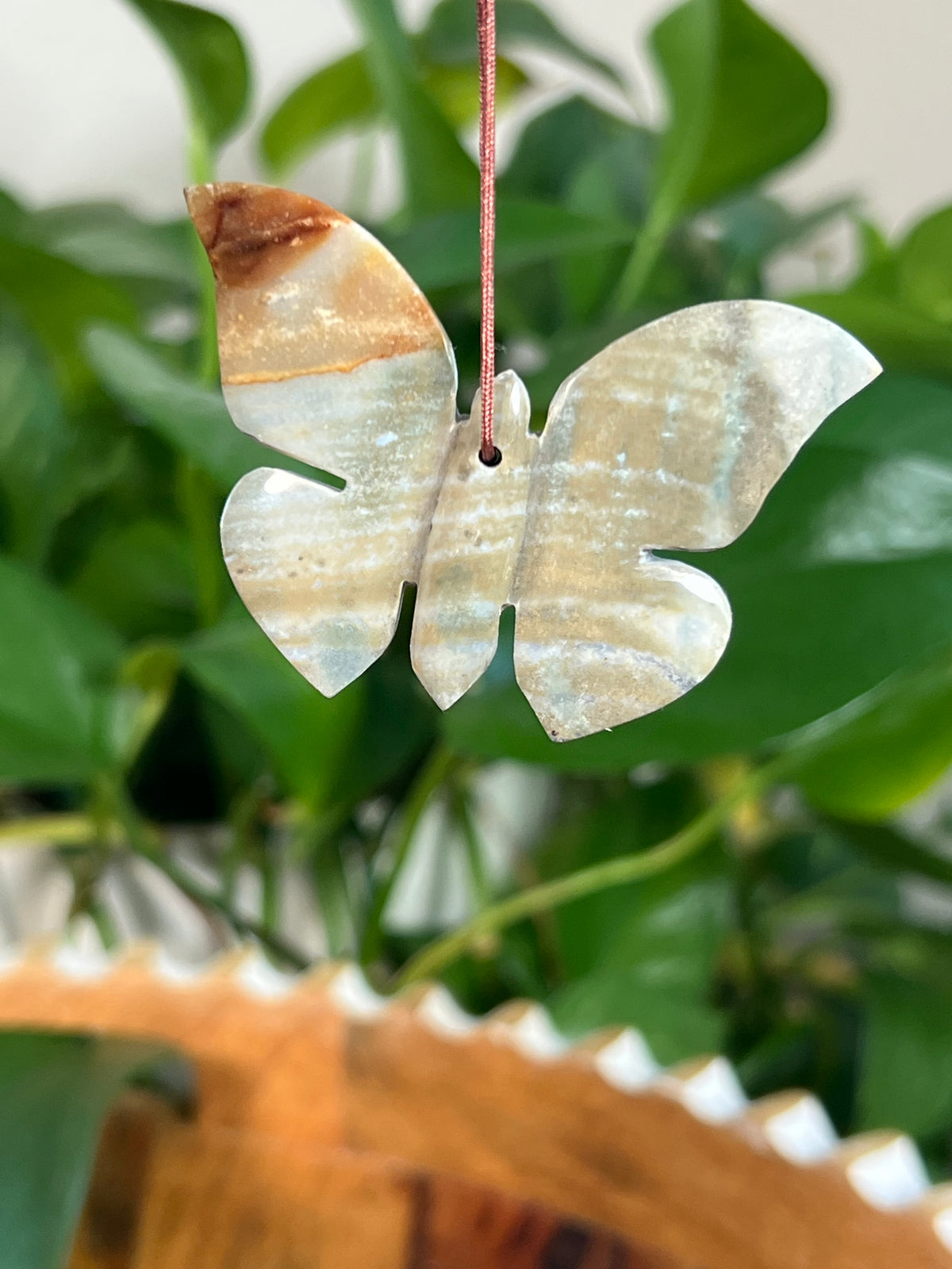 Blue Green Jasper Butterfly Ornaments