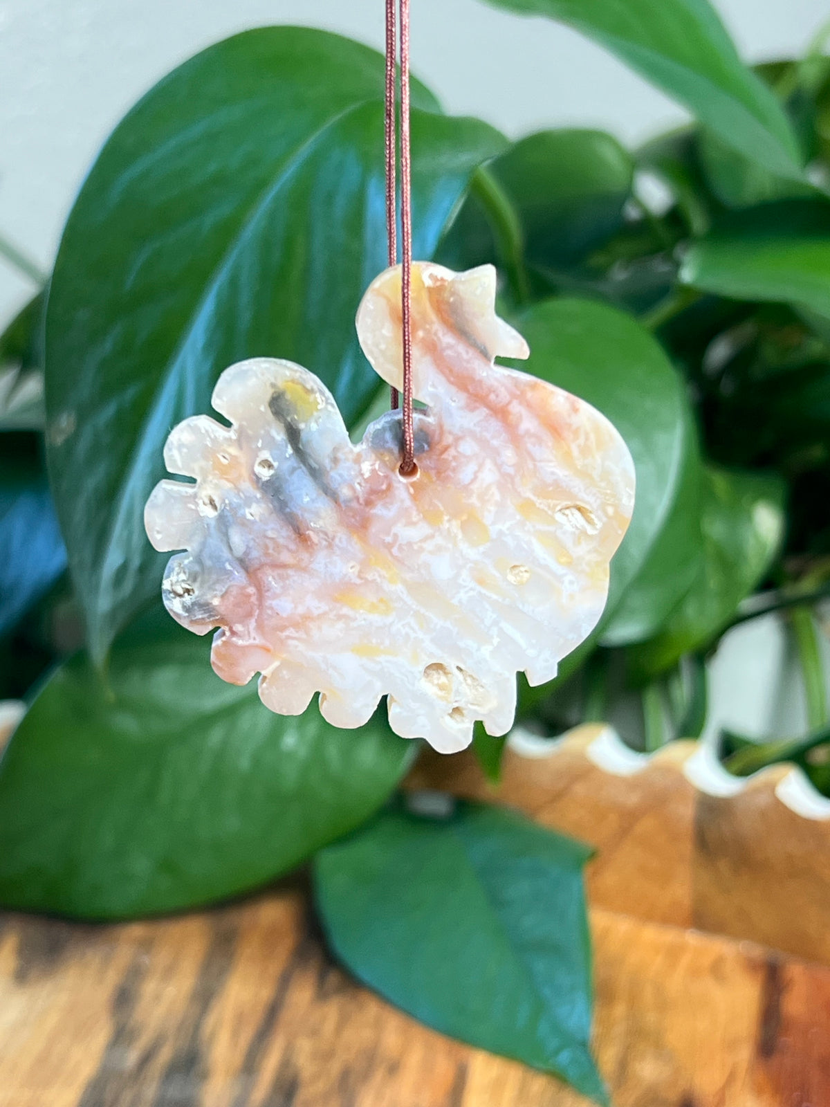 Rainbow Plume Agate Turkey Ornaments