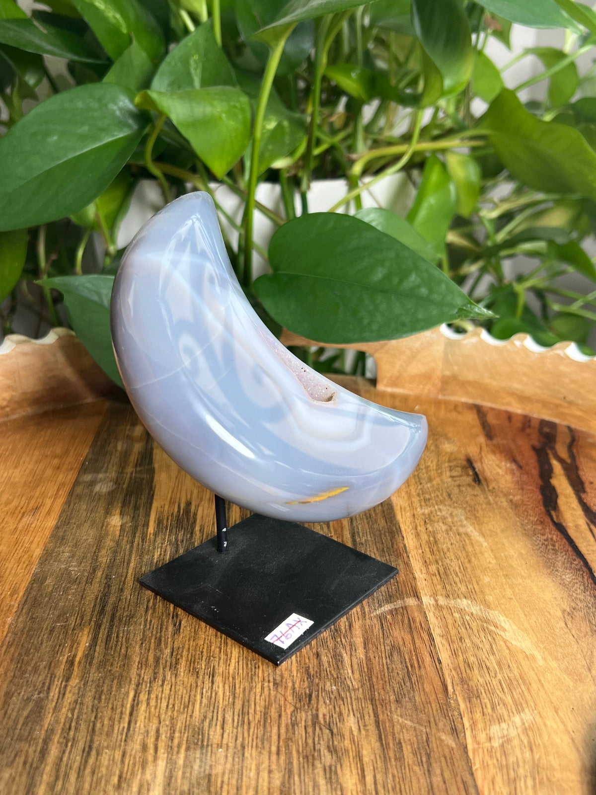 Brazilian Druzy Agate Moon: AX