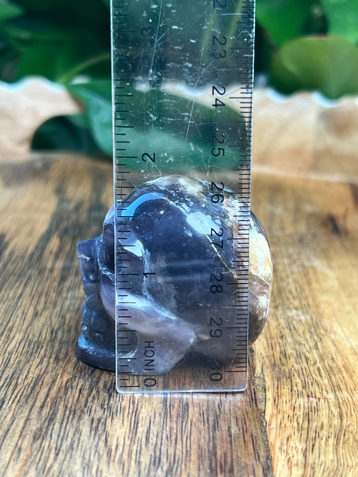 Purple Chalcedony Mini Skull: H