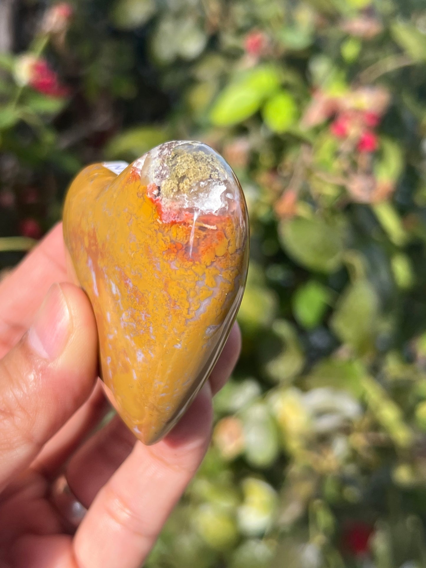 Scenic Moss Agate Heart N