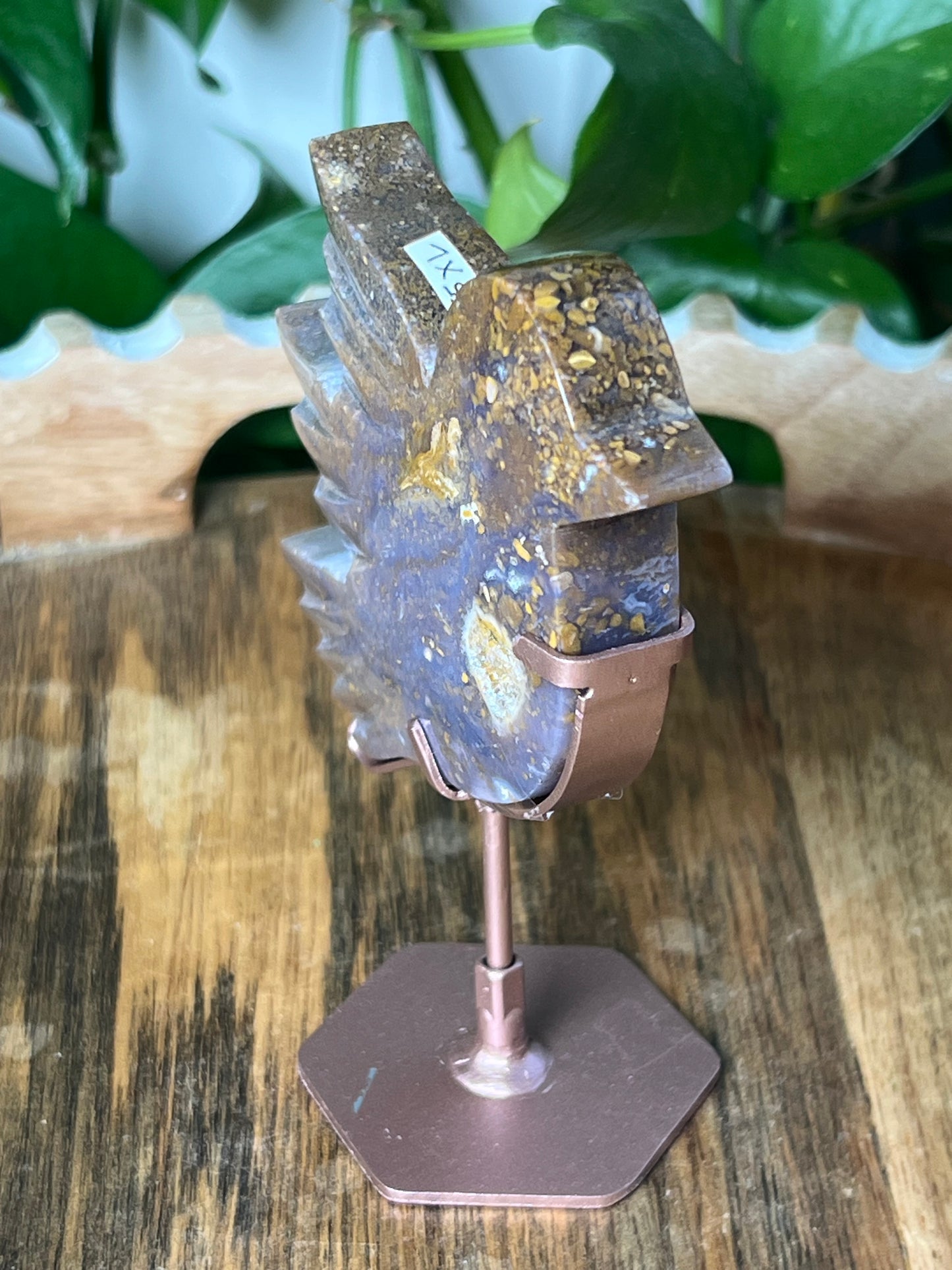Gold Moss in Purple Chalcedony
