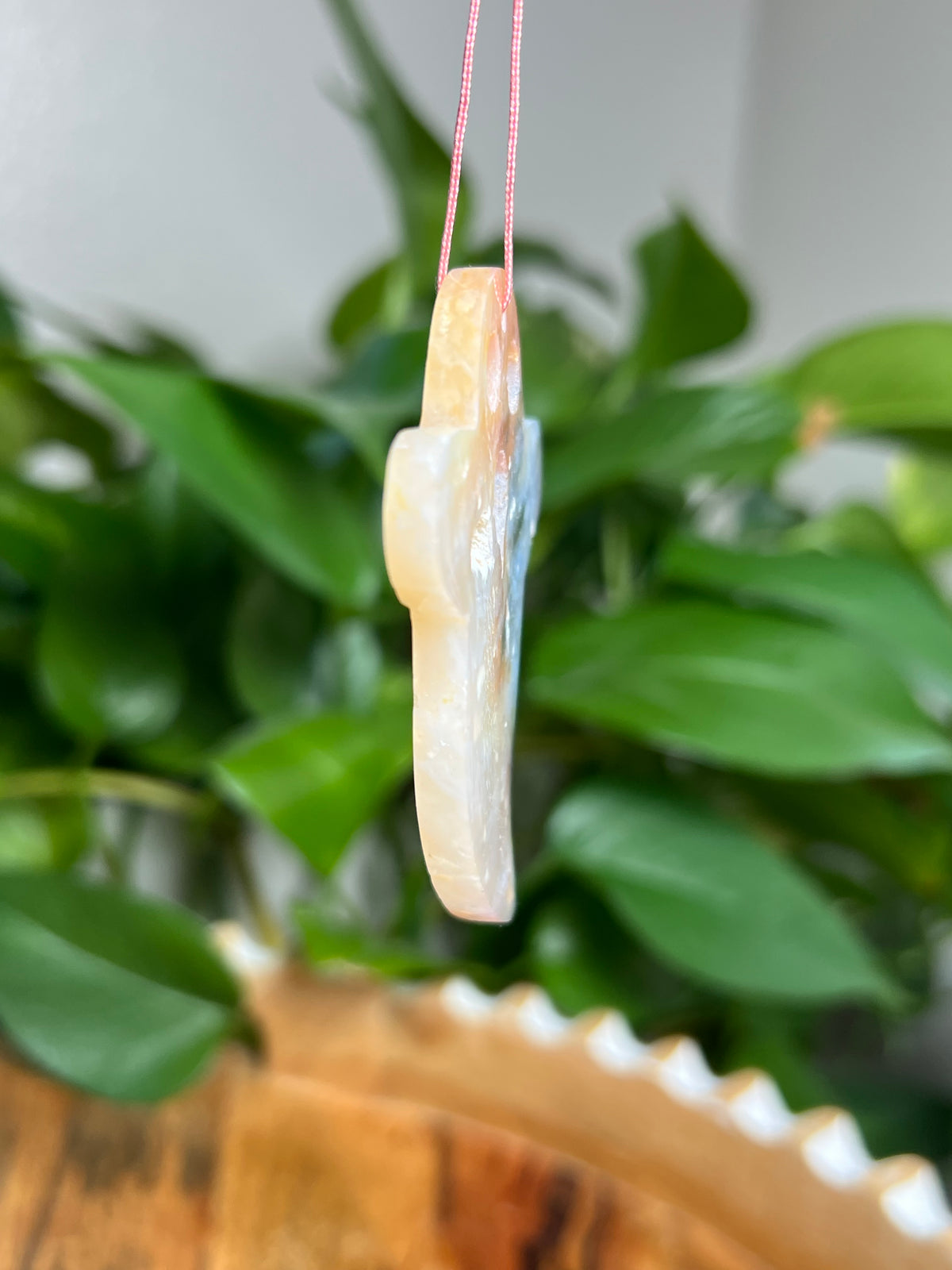 Rainbow Plume Agate Ornament Ghost: YX