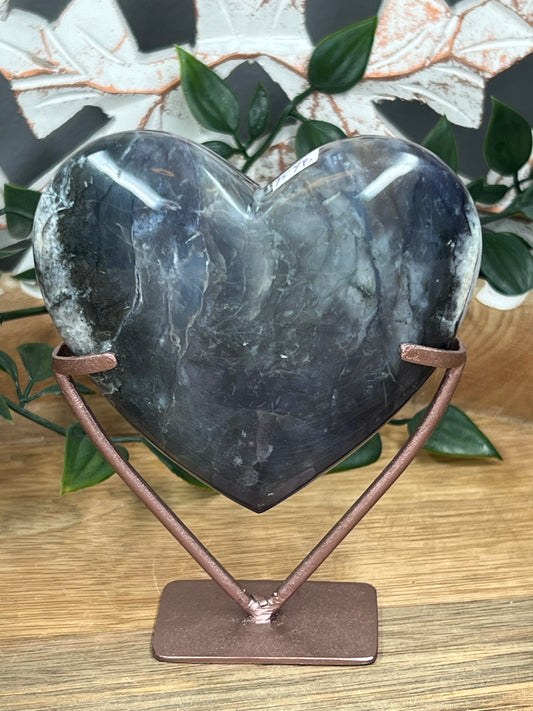 Purple Chalcedony Heart