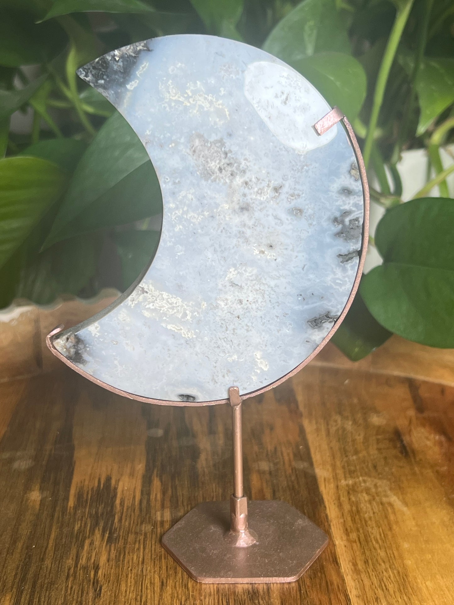 Blue Plume Agate Moon DD