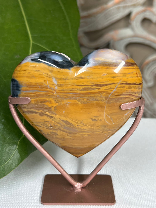 Milky Jasper Heart