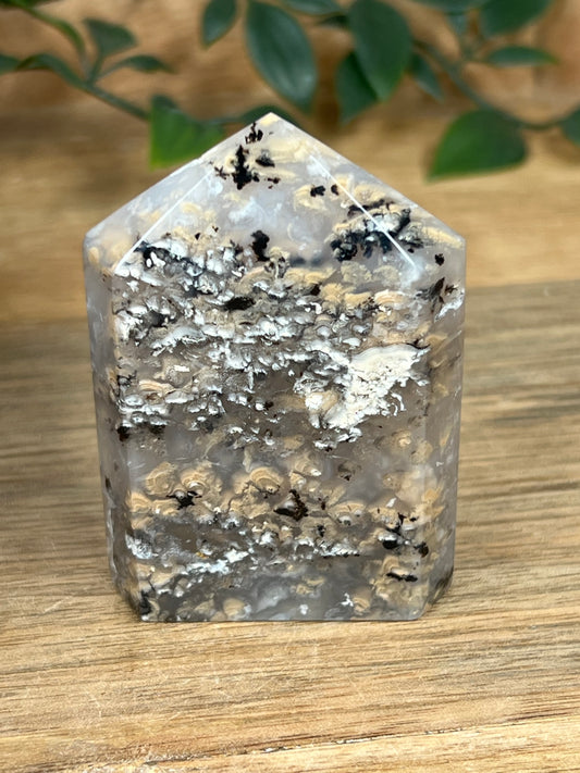 Dendritic Tiger Agate Tower